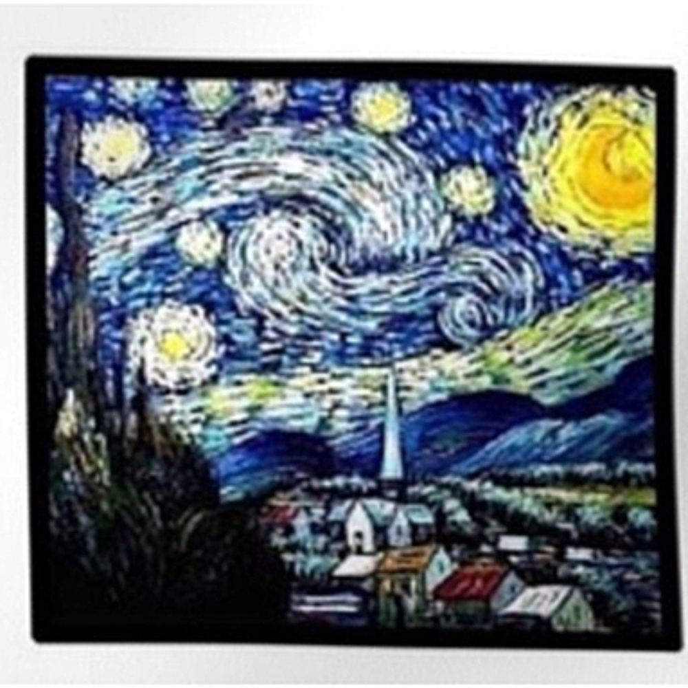 Fabric Appliqué, Starry Night by Van Gogh, Cotton